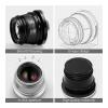 Compatible for Sony E 35mm F1.4 APS-C Prime Lens for Mirrorless Cameras XF M L Z M43 Mount(Silver,L-Mount) view 4