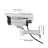 BowyTrading Fake Surveillance Camera, Solar Powered Dummy Security Camera, High Simulation Monitor with LED Flashing Light, Anti Theft Warning Sticker for Home Business Office Indoor Outdoor U view 3
