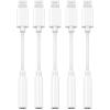 [Apple MFi Certified] 5 Pack Lightning to 3.5 mm Headphone Jack Adapter, iPhone Aux Adapter Converter Dongle Audio Cable Compatible with iPhone 14 13 12 11 X XS 8 7 view 1