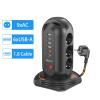 9 Way Multiple Socket Power Strip with 6 USB Vertical EU Outlets Tower Socket with 1.8M Extension Cord Surge Protection for Home(9AC White) view 2