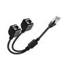 1 Male to 2 Female 2-Way POE Cable Passive Power Over Ethernet Adapter Cable RJ45(White A) view 3