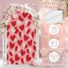 Wedding Arch Backdrop Cover 6.6FT Valentine s Day Dark Pink White Hearts Pastel Pink Valentine s Day Spandex Fitted Arch Cover Round Top Stands Cover for Birthday Party Ceremony Banquet Decoration view 3