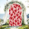 Wedding Arch Backdrop Cover 6.6FT Valentine s Day Dark Pink White Hearts Pastel Pink Valentine s Day Spandex Fitted Arch Cover Round Top Stands Cover for Birthday Party Ceremony Banquet Decoration view 4