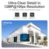 Anpviz 12MP @10fps 16CH PoE Security Camera System, 16 Channel Commercial NVR with 4TB HDD and 8X12MP IP Turret Metal Wired Cameras Smart Dual Light, AI Human Vehicle Detection, IP67 CCTV for Business view 3