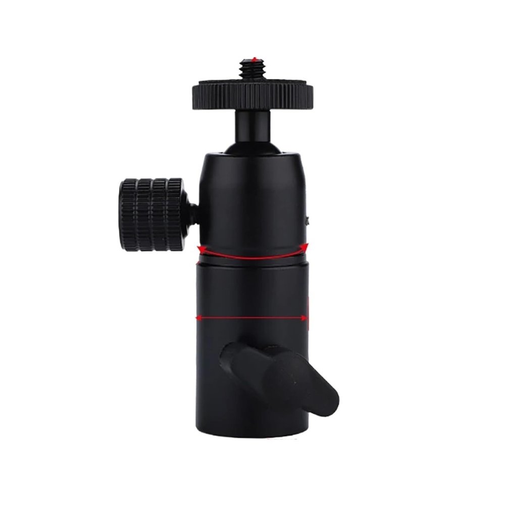 Compatible for Universal DSLR/Mobile Phone - Aluminum Alloy Flash Tripod Adapter Ball Head, 1/4" Screw for B Type Umbrella Stand Light(Type B)