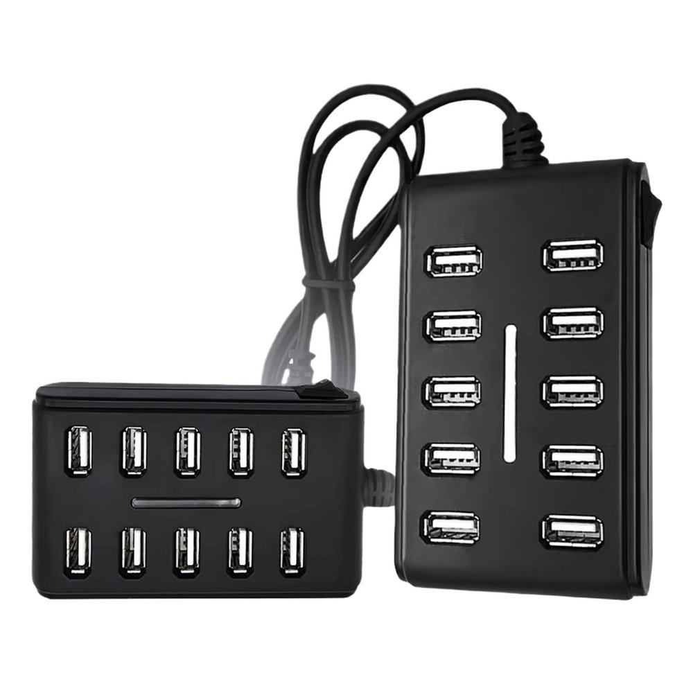 10-Port USB 2.0 Docking Station Portable Multi-Function Hub Hi-Speed Multi-Link USB Splitter for Mobile Phone Tablet