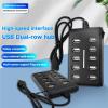 10-Port USB 2.0 Docking Station Portable Multi-Function Hub Hi-Speed Multi-Link USB Splitter for Mobile Phone Tablet view 2