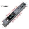 Cabinet Mount PDU Power Strip 2/3/4/5/6/7/8 Universal Socket with Switch Surge Protection Digital Voltage Measuring Instrument(EU Plug 1.5m Wire) view 2