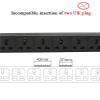 Cabinet Mount PDU Power Strip 2/3/4/5/6/7/8 Universal Socket with Switch Surge Protection Digital Voltage Measuring Instrument(EU Plug 1.5m Wire) view 4