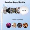 2 Packs for iPhone Headphones Wired Earbuds/Earphones Nosie Reduction Built-in Microphone & Volume Control Headsets Compatible with iPhone 14/13/12/11/XR/XS/X/8/7/SE/Pro/Pro Max view 3