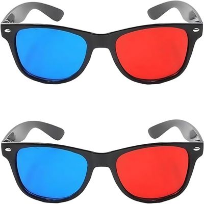 2Pcs Red and Blue 3D Glasses,3D Viewing Glasses,Universal TV Movie Dimensional Video Frame 3D Glasses,DVD Game Glass 3D Style Glasses,Weightlight Simple Design,Televisions and Video,Accessories