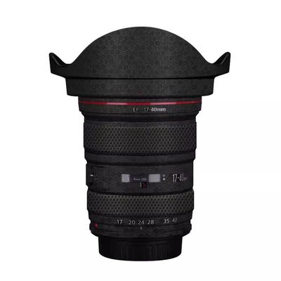 EF 17-40 4 Lens Cap Skin Anti-Scratch Camera Sticker for Canon EF 17-40mm F4 Protective Wrap Film Decal(Honeycomb Black)