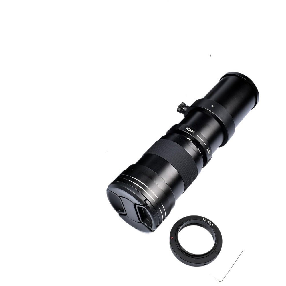 Compatible for Canon 420-800mm F8.3-16 Manual Telephoto Zoom Lens with T2 Adapter(Black,EF-M)
