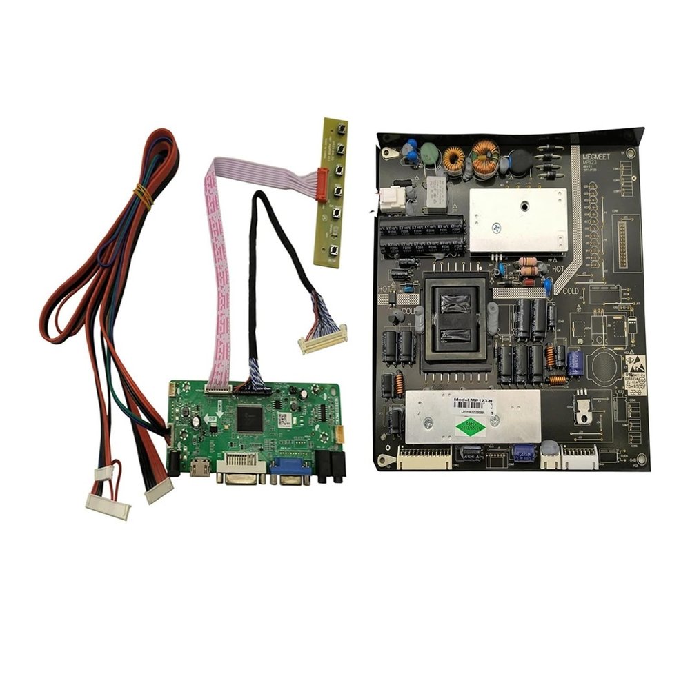 24Inch Monitor Kit Compatible For LM240WU2-SLB3 LM240WU2(SL)(B3) LM240WU2-SLB4 HDMI+DVI+VGA LCD LED Screen Controller Driver Board(Board Full kit)
