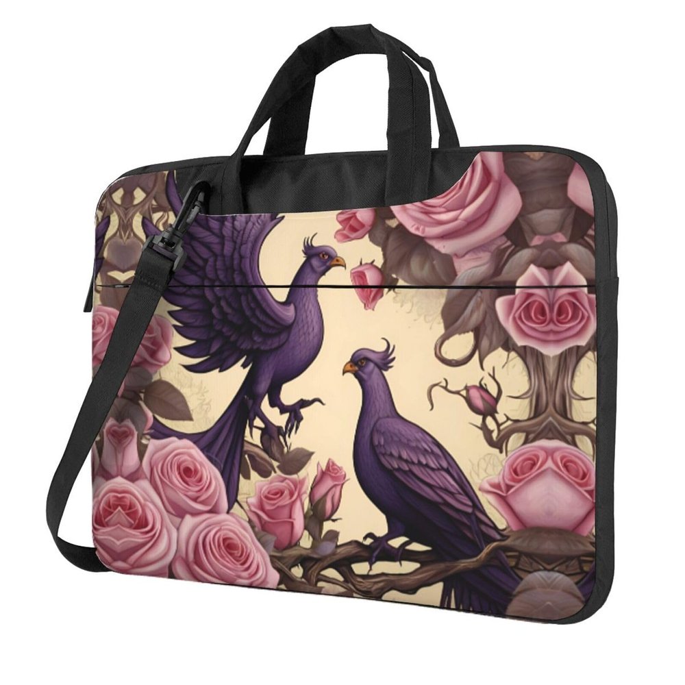 WZYWHJ 13 inch A pair of phoenixes Pattern Laptop Bag - with Soft Interior, Multiple Pockets - Ideal for Men, Travel and Business