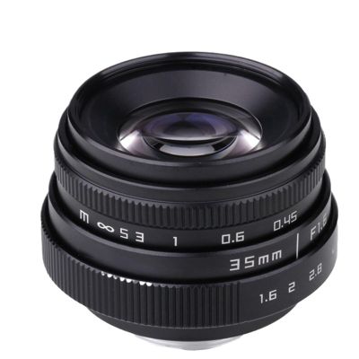 Compatible for Sony E EOSM N1 C-FX NEX Micro 4/3 C-M4/3 Mount 35mm F1.6 Manual Focus Prime Lens for Mirrorless Cameras(EOSM)