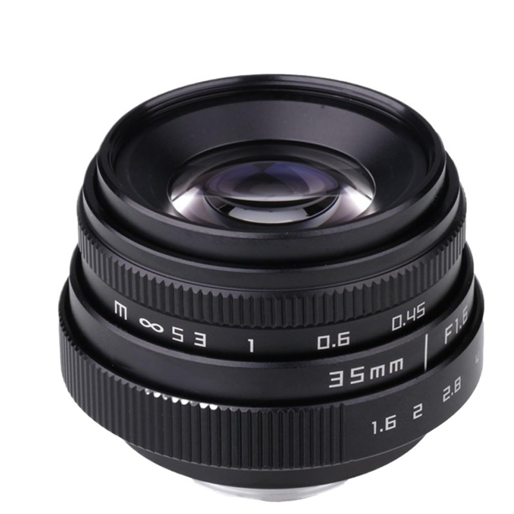 Compatible for Sony E EOSM N1 C-FX NEX Micro 4/3 C-M4/3 Mount 35mm F1.6 Manual Focus Prime Lens for Mirrorless Cameras(EOSM)