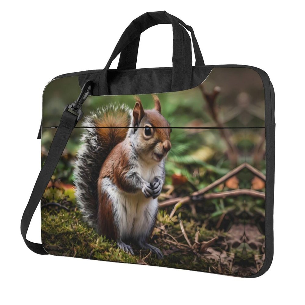 WZYWHJ 15.6 inch Cute little squirrel Pattern Laptop Bag - with Soft Interior, Multiple Pockets - Ideal for Men, Travel and Business