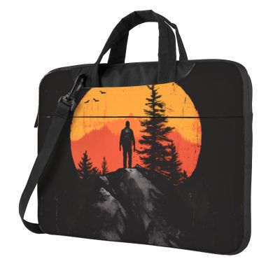 WZYWHJ 14 inch Silhouette Pattern Laptop Bag - with Soft Interior, Multiple Pockets - Ideal for Men, Travel and Business