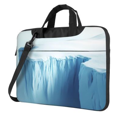 WZYWHJ 15.6 inch Glacier Cliff Pattern Laptop Bag - with Soft Interior, Multiple Pockets - Ideal for Men, Travel and Business
