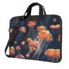 WZYWHJ 14 inch Quantum Jellyfish Swarm Pattern Laptop Bag - with Soft Interior, Multiple Pockets - Ideal for Men, Travel and Business view 1