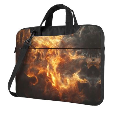 WZYWHJ 15.6 inch Burning flame Pattern Laptop Bag - with Soft Interior, Multiple Pockets - Ideal for Men, Travel and Business