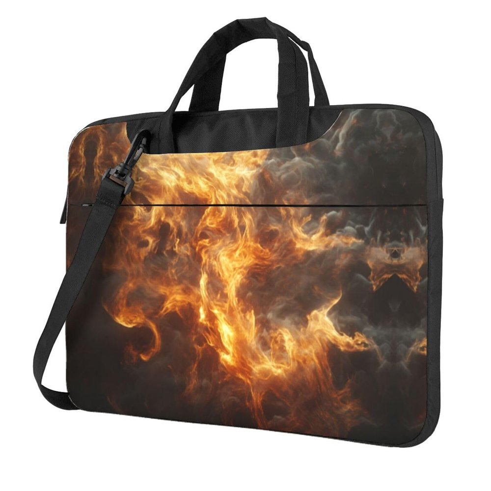 WZYWHJ 15.6 inch Burning flame Pattern Laptop Bag - with Soft Interior, Multiple Pockets - Ideal for Men, Travel and Business