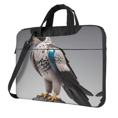 WZYWHJ 14 inch Topological Falcon Pattern Laptop Bag - with Soft Interior, Multiple Pockets - Ideal for Men, Travel and Business
