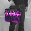 WZYWHJ 14 inch Flock of neon flamingos Pattern Laptop Bag - with Soft Interior, Multiple Pockets - Ideal for Men, Travel and Business view 2