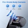 Acouto 4K Handheld Camera, High Clarity with 140 Wide Angle, 180 Adjustable Lens, 1.69inch Touchscreen, 720P@, Time Lapse, WiFi, for 5.5 Hours Recording Capacity, ABS, Aluminum Alloy view 2