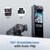 Acouto 4K Handheld Camera, High Clarity with 140 Wide Angle, 180 Adjustable Lens, 1.69inch Touchscreen, 720P@, Time Lapse, WiFi, for 5.5 Hours Recording Capacity, ABS, Aluminum Alloy view 4