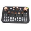 Asixxsix Live Sound Card, 3.5mm Mic Input Interface BT Audio Mixer with 4 Volume Knobs 5 Slider Knobs Breathing Lights, Podcast Mixer for Phone PC Live Streaming view 1