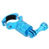 Action Camera Bracket, Universal Aluminum Alloy Bike Motorcycle Stand, 360 Degree Rotation Ballhead with Non Slip Pad, Compatible with Most Sports Cameras for Outdoor Adventure Rec (Blue) view 3