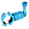 Action Camera Bracket, Universal Aluminum Alloy Bike Motorcycle Stand, 360 Degree Rotation Ballhead with Non Slip Pad, Compatible with Most Sports Cameras for Outdoor Adventure Rec (Blue) view 4