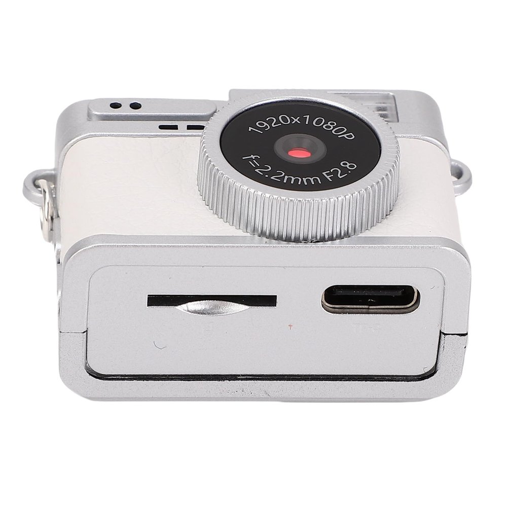 Denash 1080P Digital Camera,Compact Travel Camera with 0.96" Screen,20MP Small Keychain Video Camcorder for Taking Photos Cycling Mountain Climbing (White)