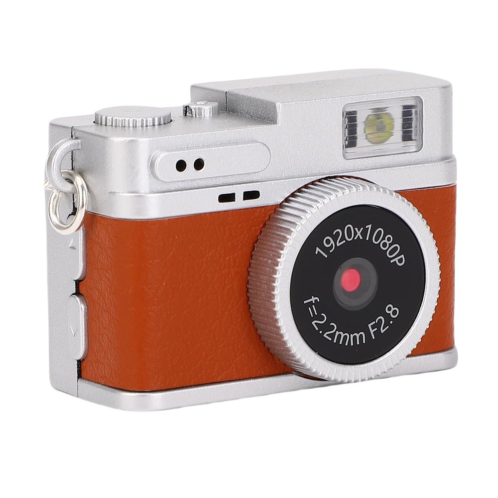 Denash 1080P Digital Camera,Compact Travel Camera with 0.96" Screen,20MP Small Keychain Video Camcorder for Taking Photos Cycling Mountain Climbing (Brown)