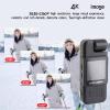 SUNGOOYUE Camera with 180 Degree Rotating Lens, 4K HD Video Recorder, Compact and Practical Portable Camcorder for Meetings and Hiking, Pocket Camcorder view 4