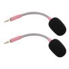SUNGOOYUE Flexible, Detachable 3.5mm Microphone Replacement for Barracuda X Headset for Gaming and Streaming, 2-Pack (Roseate) view 1