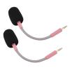 SUNGOOYUE Flexible, Detachable 3.5mm Microphone Replacement for Barracuda X Headset for Gaming and Streaming, 2-Pack (Roseate) view 3