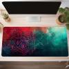 Mouse Pad Flower Gaming Mouse Pad Green Computer Desk Mat Keyboard Mat with Stitched Edges Waterproof Anti-Slip Rubber Base Smooth Surface PC for Home Office Accessories, Gifts 40 x 16 in PjY13116 H-3 view 2