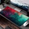 Mouse Pad Flower Gaming Mouse Pad Green Computer Desk Mat Keyboard Mat with Stitched Edges Waterproof Anti-Slip Rubber Base Smooth Surface PC for Home Office Accessories, Gifts 40 x 16 in PjY13116 H-3 view 3