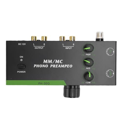 Xiuganpo MM MC Phono Preamp Versatile Connectivity 5 Pin XLR Input Output for Phono Turntable Preamp and Record Player Preamplifier (US Plug)