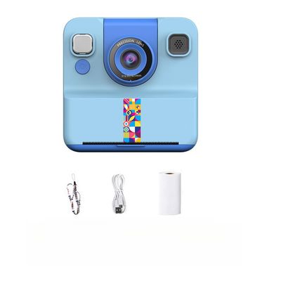 Children's Instant Printing Camera, 1080p Video Recording Children's Instant Cameras, 180  Rotating Selfie Lens, 1 Roll of Printing Paper, Toy Gifts for Boys and Girls Aged 3-12