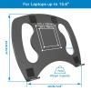 100x100mm Laptop Mount Tray Vented Notebook Holder Arm Mount Attachment Clamp for Monitor Laptop Tray view 4