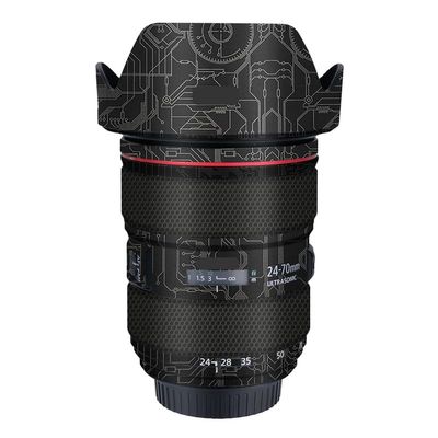 EF 24-70 2.8L II Anti-Scratch Camera Lens Sticker for Canon EF 24-70mm F2.8 L II Coat Wrap Protective Film Body Skin Cover(Circuit Titanium)