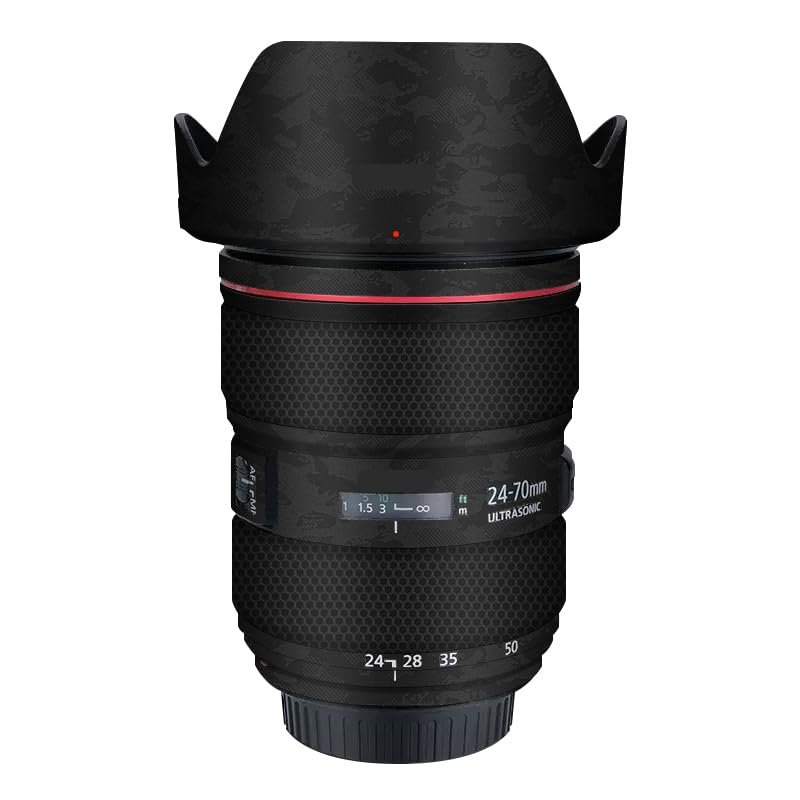 EF 24-70 2.8L II Anti-Scratch Camera Lens Sticker for Canon EF 24-70mm F2.8 L II Coat Wrap Protective Film Body Skin Cover(Knight Black)