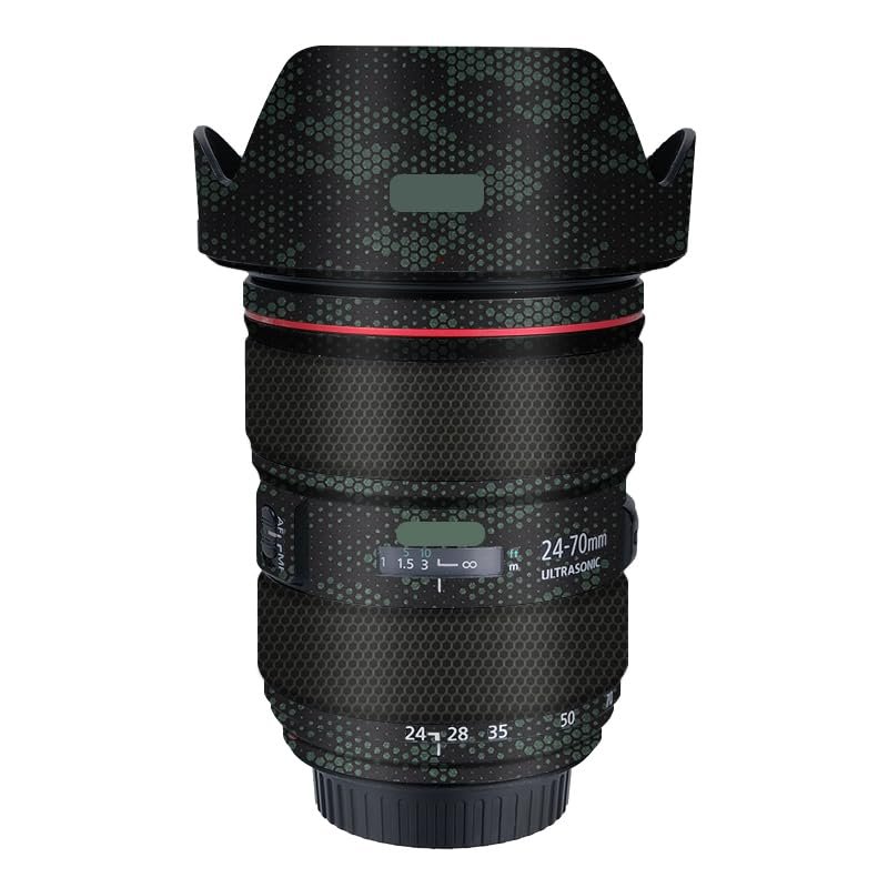 EF 24-70 2.8L II Anti-Scratch Camera Lens Sticker for Canon EF 24-70mm F2.8 L II Coat Wrap Protective Film Body Skin Cover(Mamba Green)