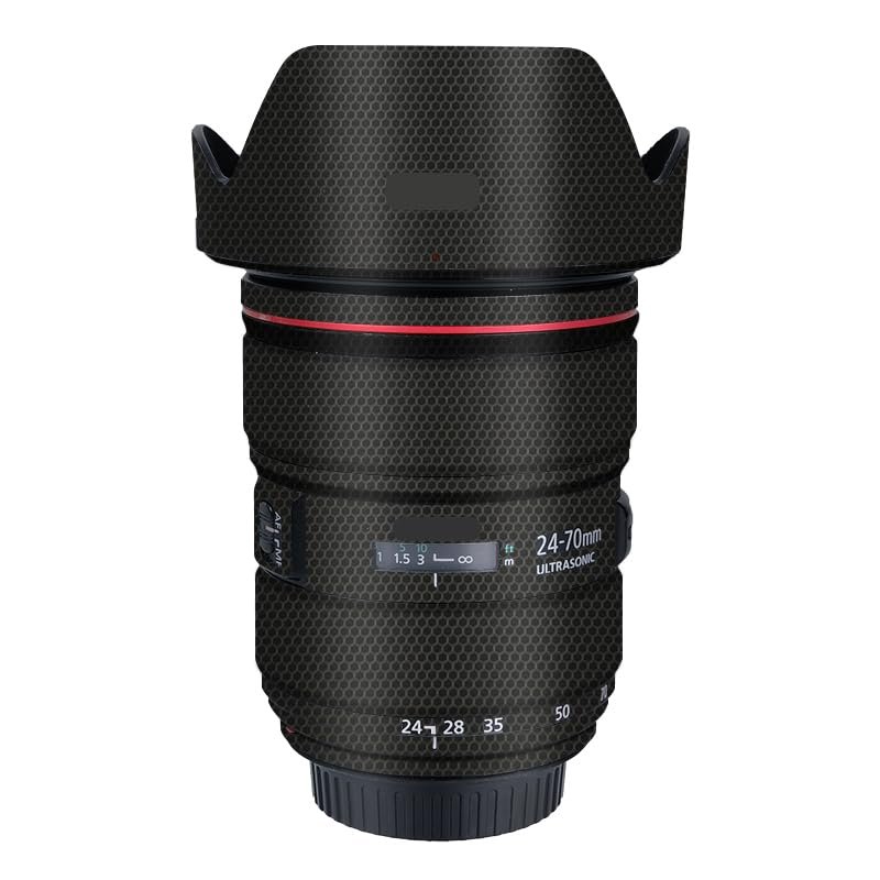 EF 24-70 2.8L II Anti-Scratch Camera Lens Sticker for Canon EF 24-70mm F2.8 L II Coat Wrap Protective Film Body Skin Cover(Matrix Black)