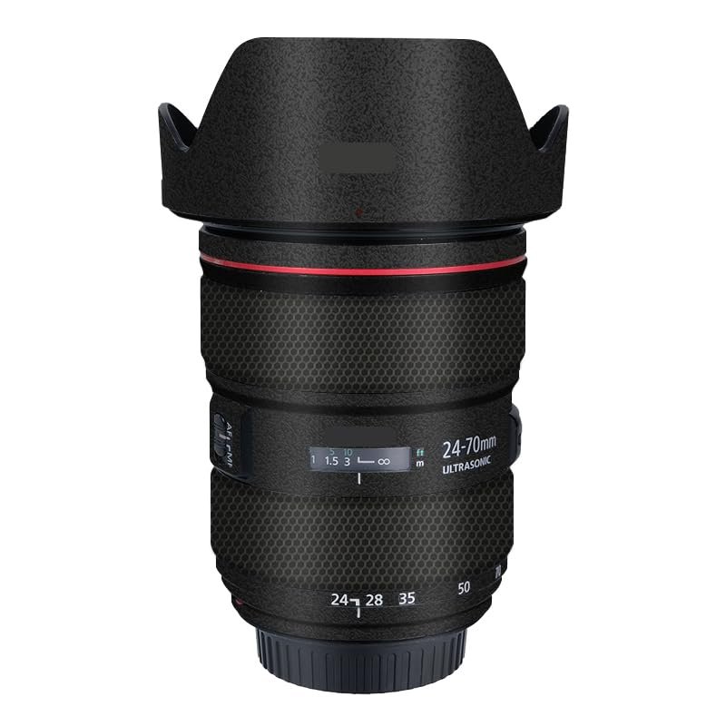 EF 24-70 2.8L II Anti-Scratch Camera Lens Sticker for Canon EF 24-70mm F2.8 L II Coat Wrap Protective Film Body Skin Cover(Frosted Black)