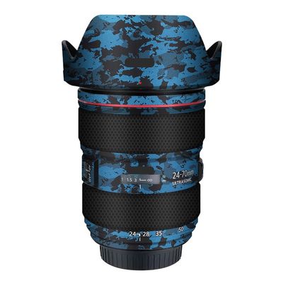EF 24-70 2.8L II Anti-Scratch Camera Lens Sticker for Canon EF 24-70mm F2.8 L II Coat Wrap Protective Film Body Skin Cover(Knight Blue)